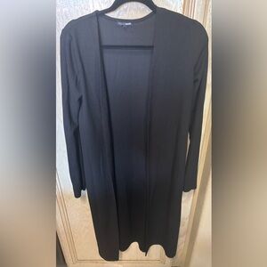 Fashion Nova‎ Black Open Front Long Cardigan